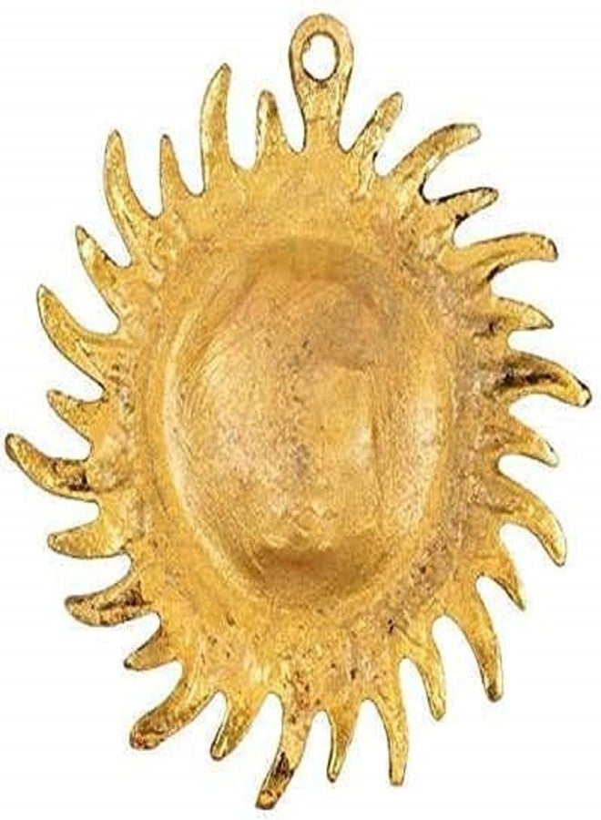 SOLINO Metal Vastu Sun Mask Wall Hanging Decorative Showpiece Sun Face Surya Face mukh Murti Idol Statue Sculpture Wall Hanging for Door Home Decor - Image 2